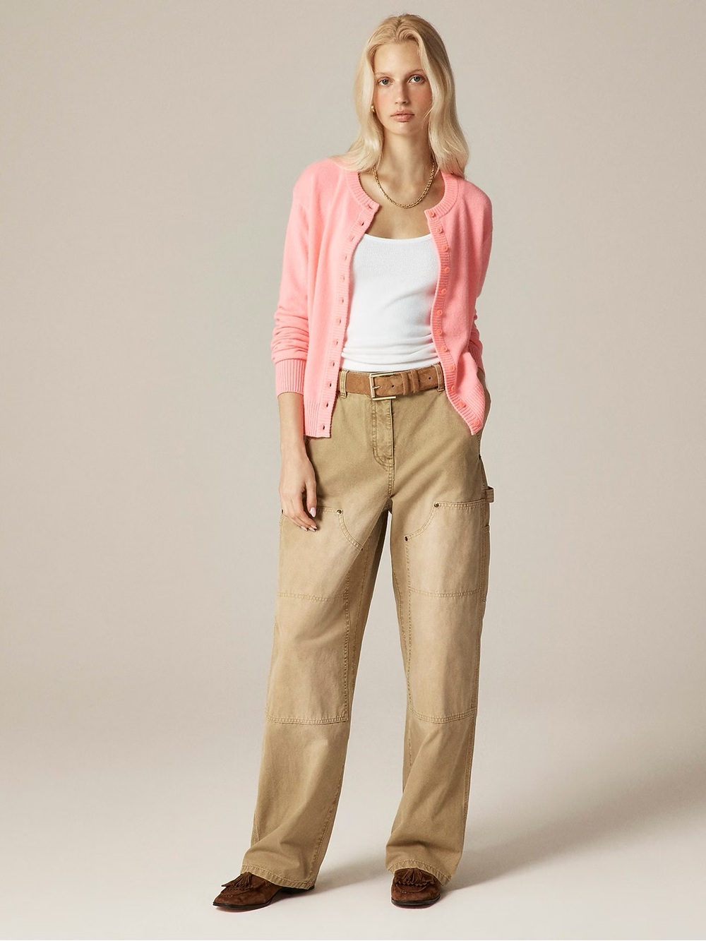 NWT J. CREW Perfect 100% Cashmere Cardigan Sweater Neon Vivid Coral Small CP465 - Picture 14 of 15